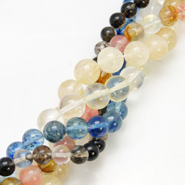 

PandaHall Watermelon Stone Glass Beads Strands, Round, Mixed Color, 6mm, Hole: 1mm, about 65pcs/strand, 15.5 inch Other Watermelon Stone..., Multicolor