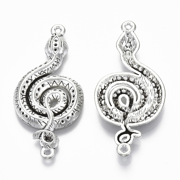 

PandaHall Tibetan Style Alloy Pendants, Cadmium Free & Lead Free, Snake, Antique Silver, 50.5x23x3.5mm, Hole: 1.5mm Alloy Snake