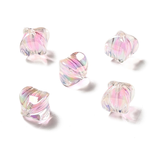 

PandaHall Two Tone UV Plating Rainbow Iridescent Acrylic Beads, Rectangle, Pink, 15~15.5x14x14mm, Hole: 2.7mm Acrylic Rectangle Pink