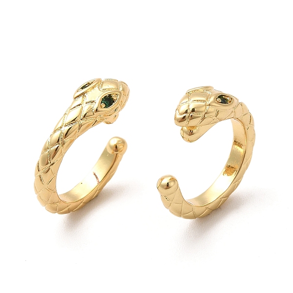 

PandaHall Rack Plating Brass Micro Pave Cubic Zirconia Cuff Earrings, Long-Lasting Plated Snake Jewelry for Women, Cadmium Free & Lead Free...