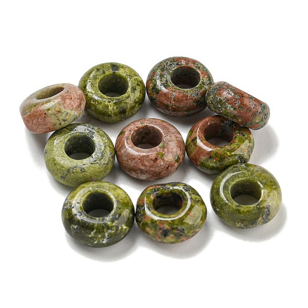 

PandaHall Natural Unakite Beads, Rondelle, 10x4.5mm, Hole: 3.5mm Unakite Rondelle