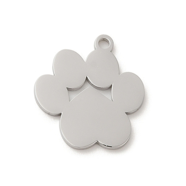 

PandaHall 304 Stainless Steel Pendants, Laser Cut, Paw Print Charm, Stainless Steel Color, 16x14.5x1mm, Hole: 1.4mm 304 Stainless Steel Paw...