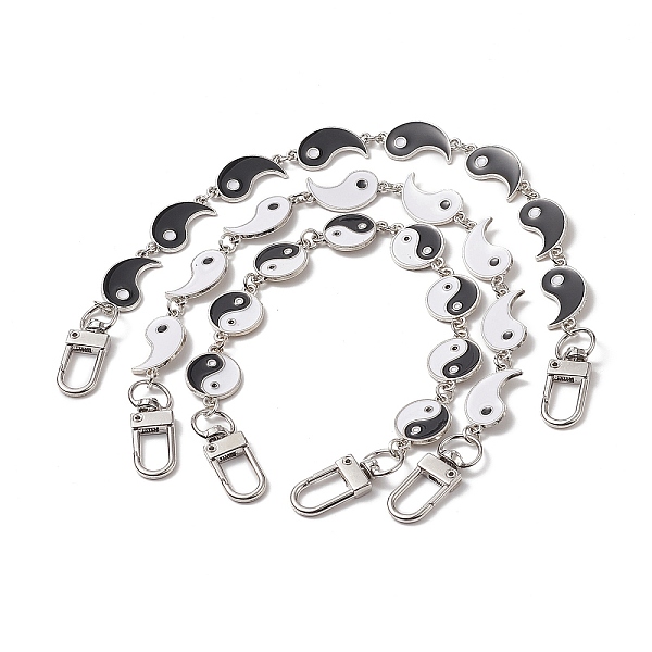 

PandaHall Alloy Enamel Yin Yang Link Chain Bag Extender Chains, with Alloy Swivel Clasps, Mixed Color, 25.8~29.2cm, 3pcs/set Alloy+Enamel..., Multicolor