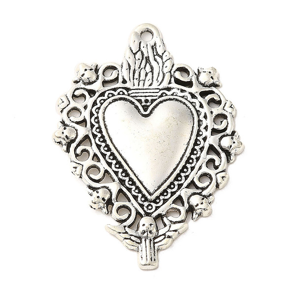 

PandaHall Tibetan Style Alloy Pendants, Cadmium Free & Lead Free, Sacred Heart, Antique Silver, 41x29x2.5mm, Hole: 1.6mm, about 224Pcs/1000G...