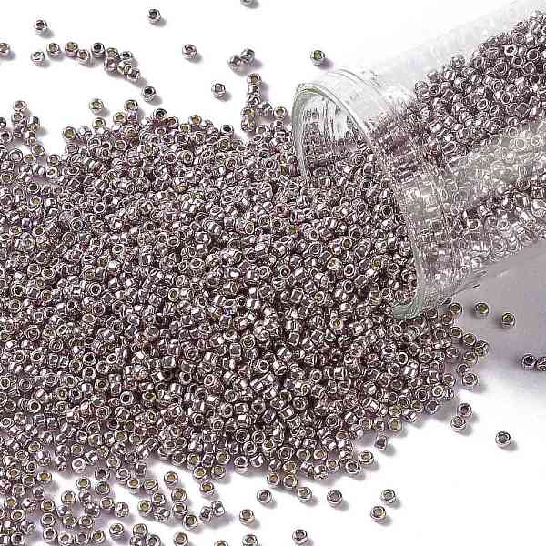 

PandaHall TOHO Round Seed Beads, Japanese Seed Beads, (PF554) PermaFinish Lavender Metallic, 15/0, 1.5mm, Hole: 0.7mm, about 15000pcs/50g..., Purple