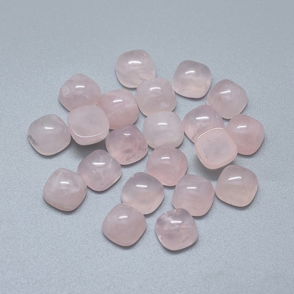 

PandaHall Natural Rose Quartz Cabochons, Square, 9.5x9.5x5~6.5mm Rose Quartz Square Pink