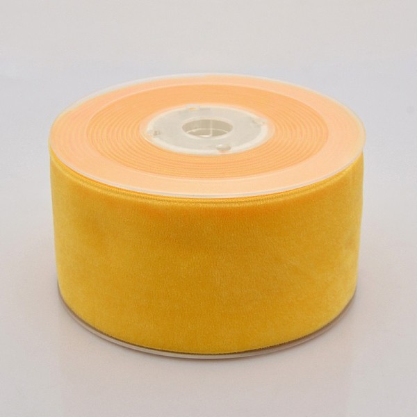 

PandaHall Polyester Velvet Ribbon for Gift Packing and Festival Decoration, Gold, 2 inch(50mm), about 20yards/roll(18.29m/roll) Velvet None...