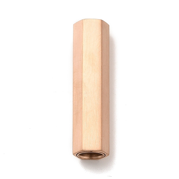 

PandaHall 304 Stainless Steel Matte Magnetic Clasps, Hexagon Tube, Rose Gold, 25x6.5mm, Hole: 4mm 304 Stainless Steel Tube