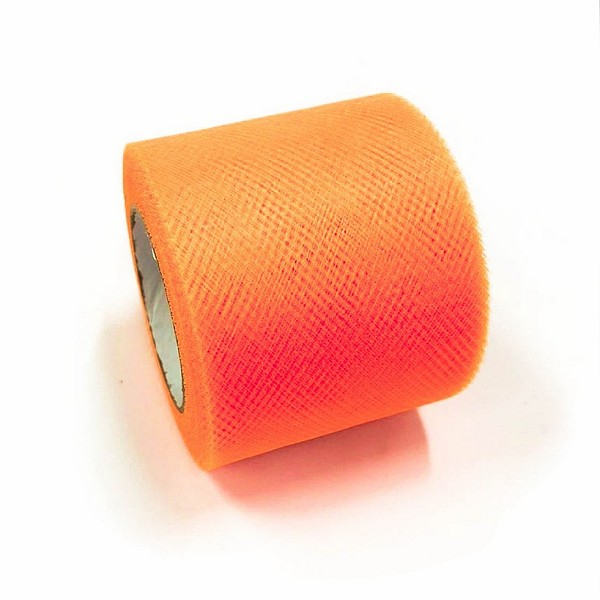 

PandaHall Deco Mesh Ribbons, Tulle Fabric, Tulle Roll Spool Fabric For Skirt Making, Dark Orange, 2 inch(5cm), about 25yards/roll...