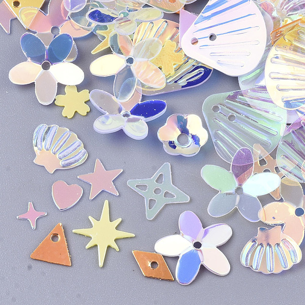 

PandaHall Ornament Accessories, PVC Plastic Paillette/Sequins Beads, Mixed Shapes, Yellow, 3~11x3~12x0.4~1.5mm, Hole: 0.9~1.4mm PVC Mixed...