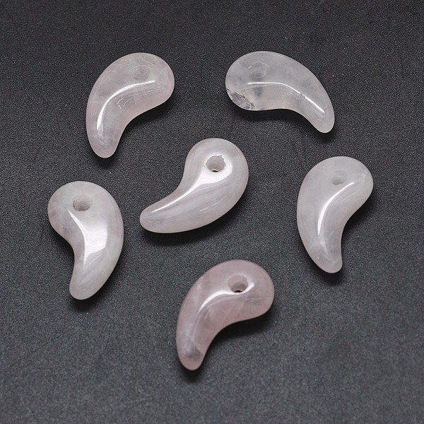 

PandaHall Natural Rose Quartz Pendants, Magatama, 23x12~13x7~8mm, Hole: 3mm Rose Quartz Others