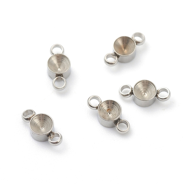 

PandaHall 202 Stainless Steel Connector Rhinestone Settings, for Pointed Back Rivoli Rhinestone, Flat Round, Stainless Steel Color...