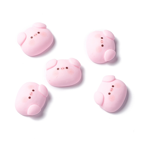 

PandaHall Resin Cabochons, Pig Head, Pink, 17x21x7.5mm Resin Pig Pink