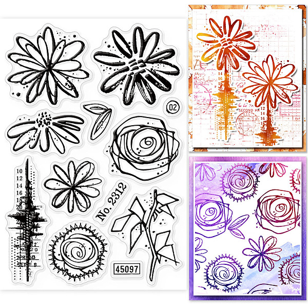 

PandaHall Custom PVC Plastic Clear Stamps, for DIY Scrapbooking, Photo Album Decorative, Cards Making, Flower, 160x110x3mm Plastic Flower...