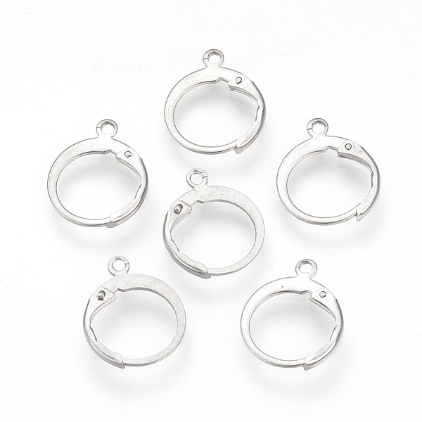 

PandaHall 304 Stainless Steel Leverback Earring Findings, with Loop, Stainless Steel Color, 14.5x12x1.5mm, Hole: 1.2mm, Pin: 0.5mm 304...