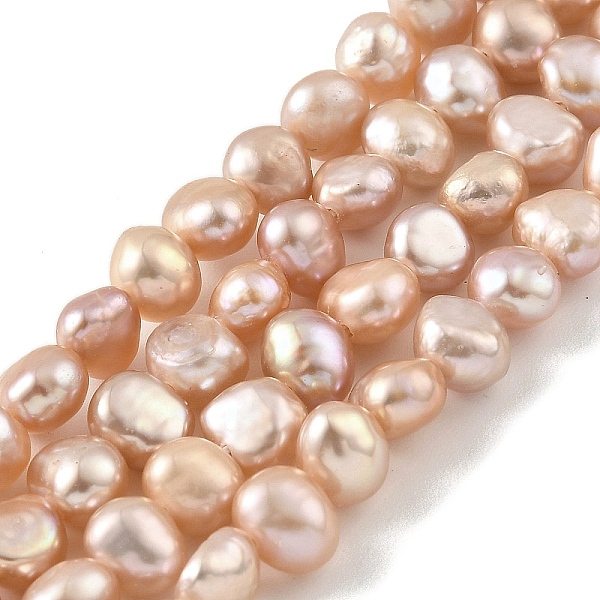 

PandaHall Natural Cultured Freshwater Pearl Beads Strands, Two Sides Polished, Grade 5A, Light Salmon, 4~5mm, Hole: 0.5mm, about...
