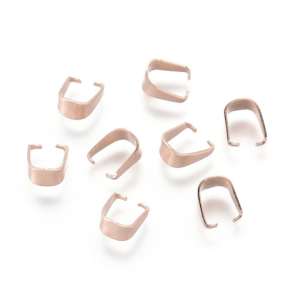

PandaHall 201 Stainless Steel Snap on Bails, Rose Gold, 8x7.5x4mm 201 Stainless Steel