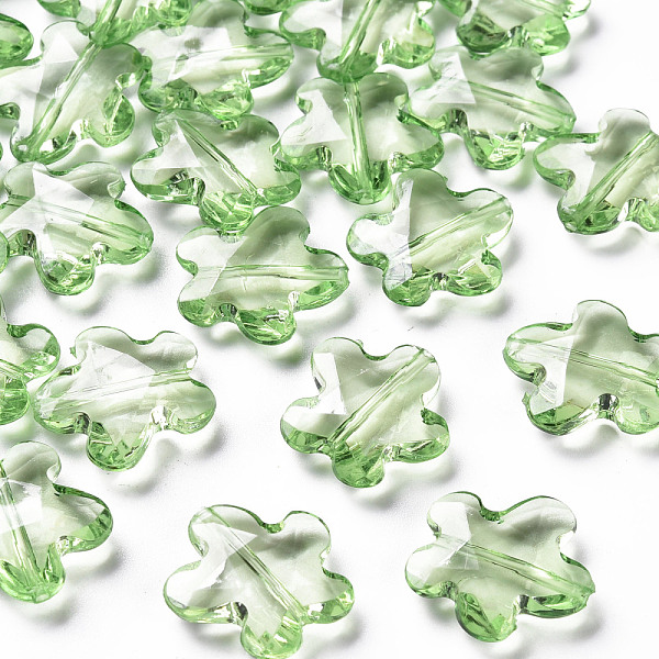 

PandaHall Transparent Acrylic Beads, Faceted, Flower, Lime Green, 18.5x18.5x5.5mm, Hole: 1.2mm, about 470pcs/500g Acrylic Flower