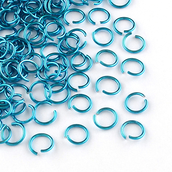 

PandaHall Aluminum Wire Open Jump Rings, Deep Sky Blue, 18 Gauge, 10x1.0mm, about 16000pcs/1000g Aluminum Blue