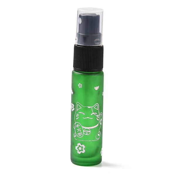 

PandaHall Glass Spray Bottles, Fine Mist Atomizer, with Plastic Dust Cap & Refillable Bottle, with Fortune Cat Pattern & Chinese Character...