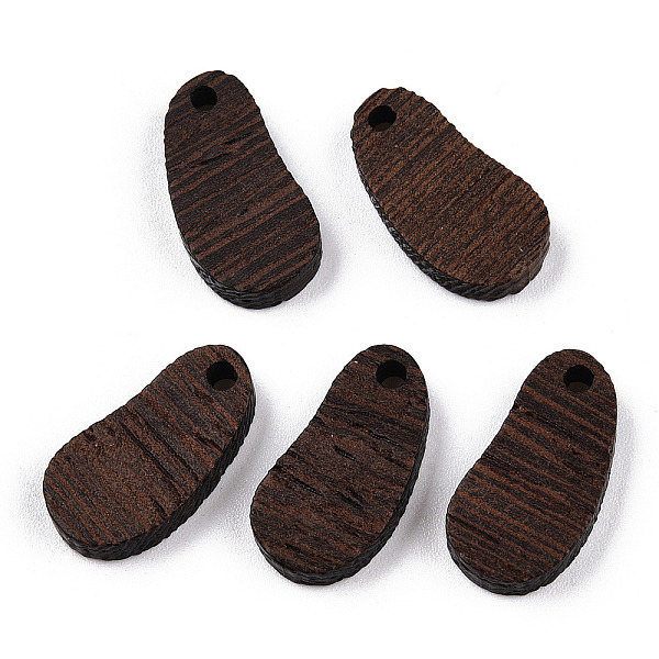 

PandaHall Natural Wenge Wood Pendants, Undyed, Bean Charms, Coconut Brown, 18.5x9.5x3.5mm, Hole: 1.8mm Wood Others