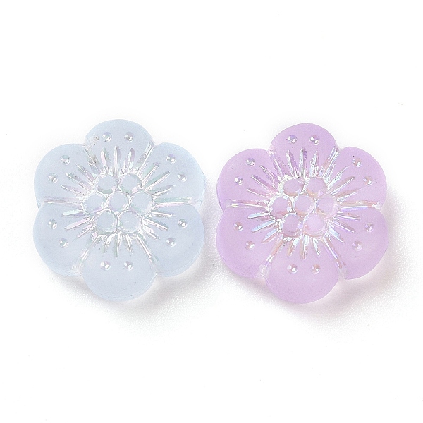 

PandaHall Transparent Frosted Acrylic Beads, AB Color Plated, Flower, Mixed Color, 12.2x13x4mm, Hole: 1.2mm, about 1150pcs/500g Acrylic..., Multicolor