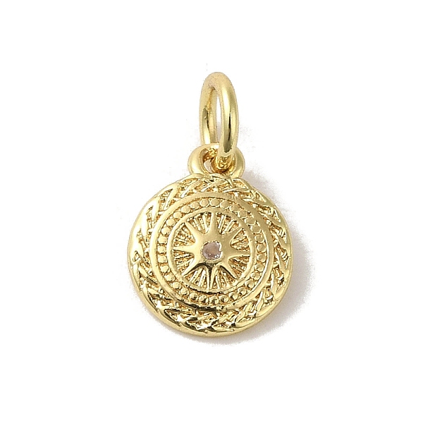 

PandaHall Brass Micro Pave Cubic Zirconia Charms, Real 18K Gold Plated, Sun Charms, Clear, 10x8x1mm, Hole: 3mm Brass+Cubic Zirconia Sun...