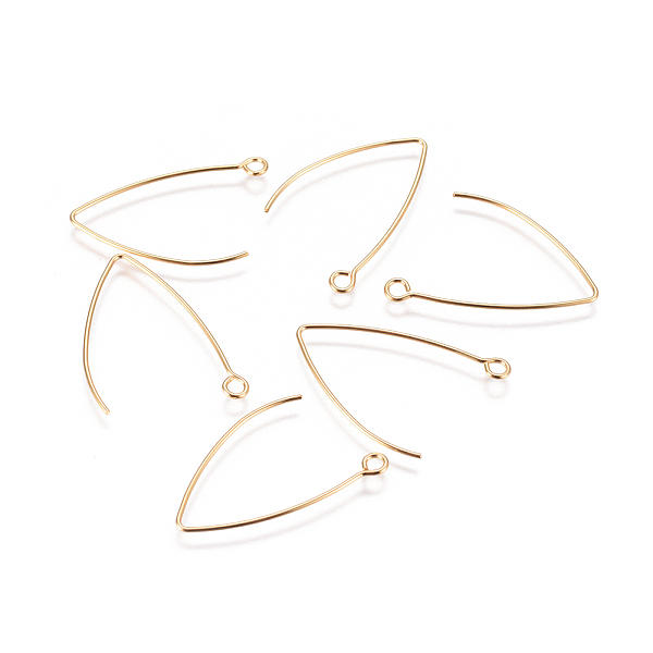 

PandaHall 304 Stainless Steel Earring Hooks, with Horizontal Loop, Golden, 31x20x0.8mm, Hole: 2.3mm, Pin: 0.7mm 304 Stainless Steel