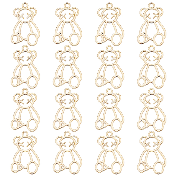 

PandaHall SUPERFINDINGS 40Pcs Rack Plating Alloy Pendants, Cadmium Free & Nickel Free & Lead Free, Bear, Light Gold, 25x16x1mm, Hole: 1.8mm...