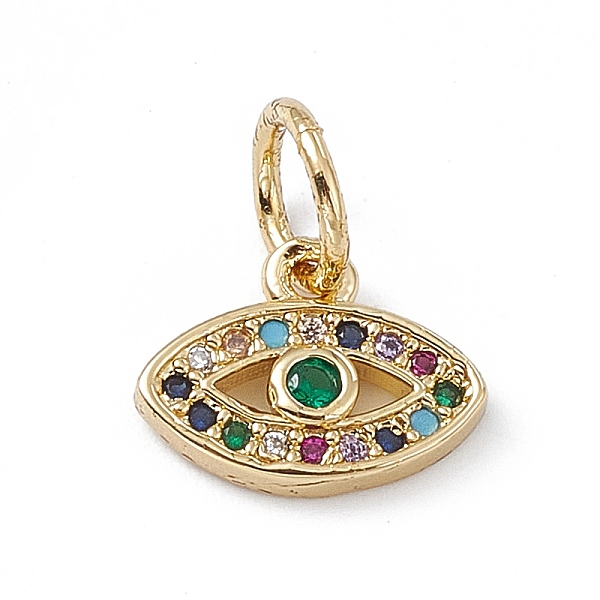 

PandaHall Rack Plating Brass Micro Pave Cubic Zirconia Charms, Cadmium Free & Lead Free, Long-Lasting Plated, with Jump Ring, Eye Charm...