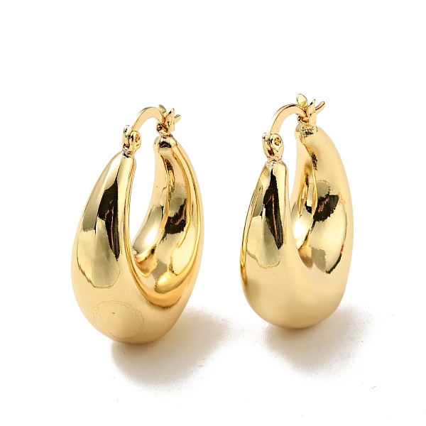 

PandaHall Rack Plating Brass Chunky Hoop Earrings for Women, Cadmium Free & Lead Free, Real 18K Gold Plated, 32.5x24x11.5mm, Pin: 0.5x1.5mm...