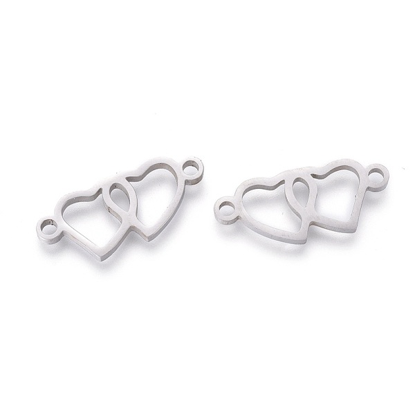 

PandaHall 201 Stainless Steel Links, Manual Polishing, Heart to Heart, Stainless Steel Color, 8x20x1.5mm, Hole: 1.6mm 201 Stainless Steel...