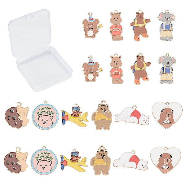 

PandaHall SUNNYCLUE 20Pcs 10 Style Alloy Enamel Pendants, Cadmium Free & Lead Free, Bear, Mixed Color, 2pcs/style Alloy+Enamel Bear..., Multicolor