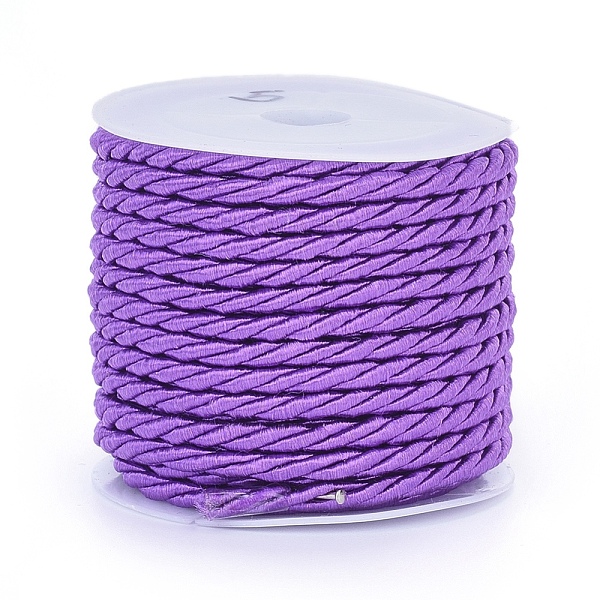 

PandaHall Polyester Cord, Twisted Cord, Dark Orchid, 3mm, about 5.46 yards(5m)/roll Polyester Purple