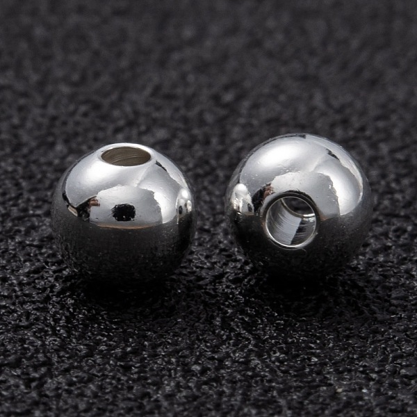 

PandaHall Brass Beads, Long-Lasting Plated, Round, 4mm, Hole: 1.2mm Brass Round