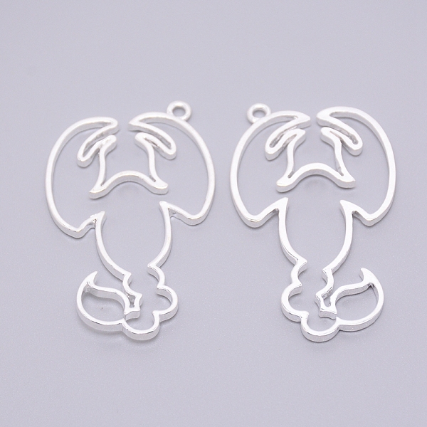 

PandaHall Alloy Open Back Bezel Big Pendants, For DIY UV Resin, Epoxy Resin, Scorpio, Silver, 56x34x2mm, Hole: 2.5mm Alloy Constellation