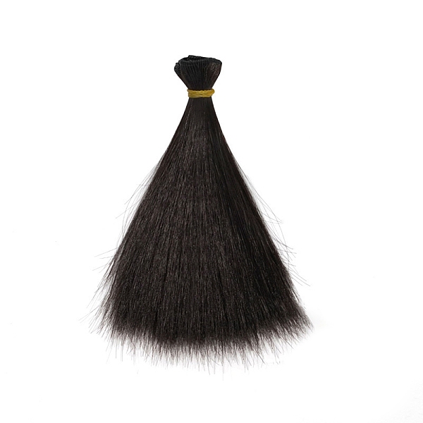 

PandaHall Plastic Long Straight Hairstyle Doll Wig Hair, for DIY Girl BJD Makings Accessories, Black, 5.91 inch(15cm) Plastic Black