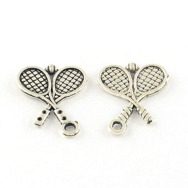 

PandaHall Battledore Tibetan Style Alloy Pendants, Cadmium Free & Lead Free, Antique Silver, 20x15x2mm, Hole: 1.5mm, about 1845pcs/1000g...