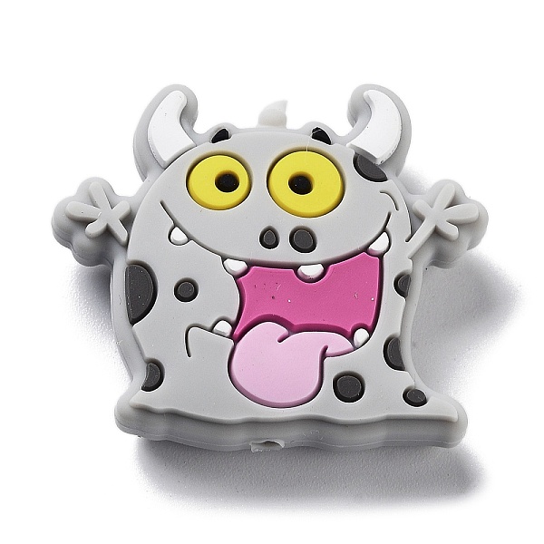 

PandaHall Little Monster Silicone Beads, Gray, 27.5x32x9.5mm, Hole: 2.5mm Silicone Others Gray