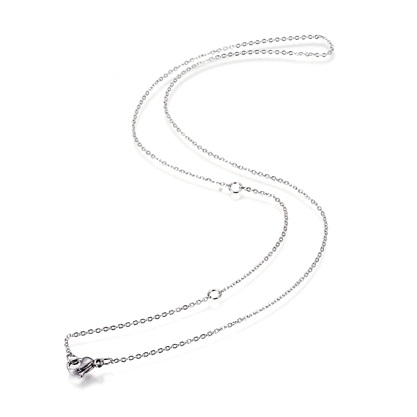 

PandaHall 304 Stainless Steel Necklace, Cable Chains, with Lobster Clasps, Stainless Steel Color, 18.5 inch(47cm), 1mm, Jump Ring: 4x0.5mm...