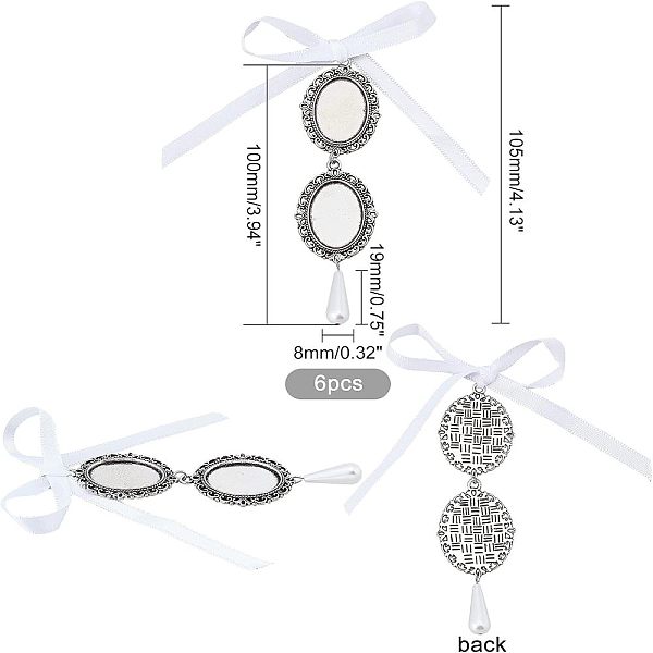 SuperZubehör 6pcs Acryl Nachahmung Perlenanhänger Dekoration