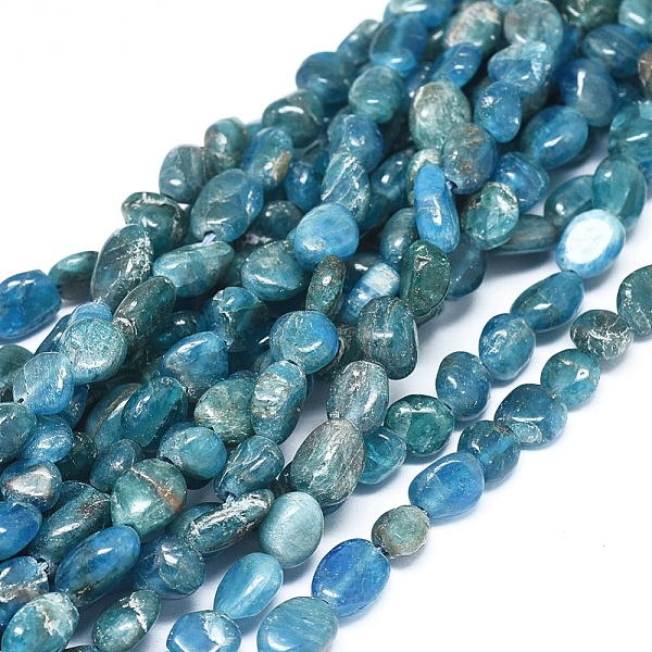 

PandaHall Natural Apatite Beads Strands, Nuggets, 6~10x5~7x3~4.5mm, hole: 0.7mm, about 55pcs/Strand, 15.94 inch(40.5cm) Apatite Nuggets