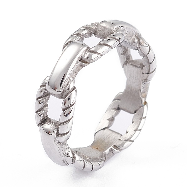 

PandaHall Unisex 304 Stainless Steel Finger Rings, Wide Band Rings, Curb Chain Shape, Stainless Steel Color, US Size 6~9(16.2~18.9mm)...