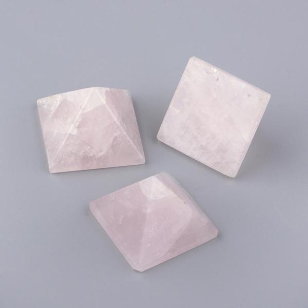 

PandaHall Natural Rose Quartz Decorations, Healing Pyramids, for Stress Reduce Healing Meditation, Pyramid, 31~35x31~35x22~25mm Rose Quartz...