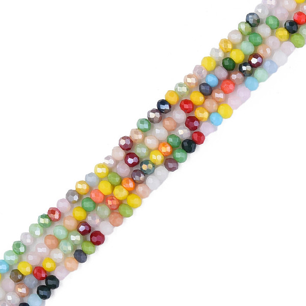 

PandaHall Glass Beads Strands, Faceted, Rondelle, Yellow, 3.5x3mm, Hole: 0.9mm, about 130Pcs/strand, 14.37 inch(36.5cm) Glass Rondelle...
