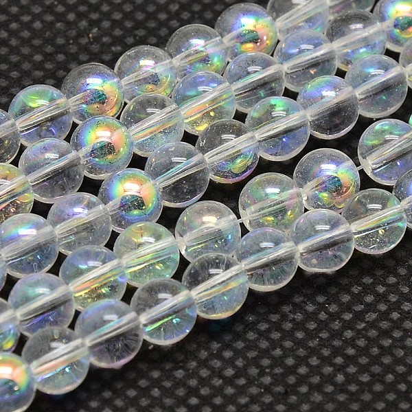 

PandaHall Imitate Austrian Crystal Electroplate Glass Round Bead Strands, Half AB Color Plated, Grade AA, AB Color Plated, 4mm, Hole: 1mm...