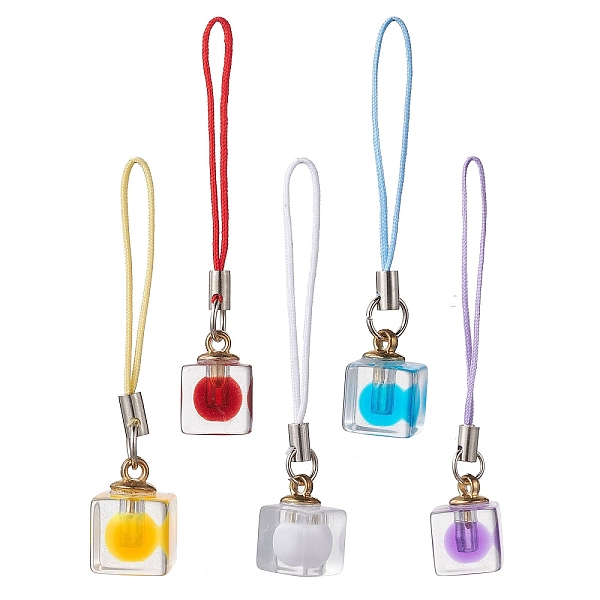 

PandaHall Plastic Mobile Straps, with Alloy Lobster Claw Clasps, Accessories Decoration, Cube, Mixed Color, 7.2~7.35cm Plastic Cube..., Multicolor