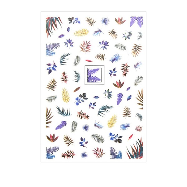 

PandaHall Nail Art Stickers Decals, Self-Adhesive, for Nail Tips Decorations, Leaf Pattern, 105x70x0.3mm Paper Leaf