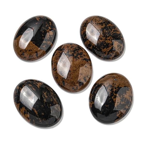

PandaHall Natural Mahogany Obsidian Cabochons, Oval, 30x21.5~22x5~8.5mm Mahogany Obsidian Oval