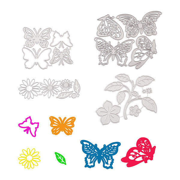 

PandaHall Flower & Leaf & Butterfly Frame Carbon Steel Cutting Dies Stencils, for DIY Scrapbooking/Photo Album, Decorative Embossing DIY...